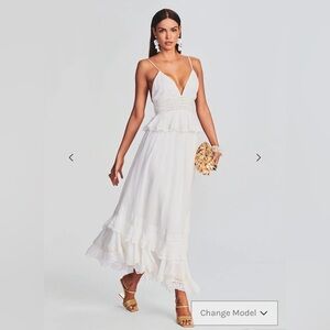 ROCOCO SAND TYRA WHITE MAXI DRESS